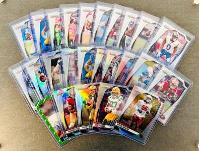 Collection Of Football Cards Includes: Jared Goff, Anthony Gould, Brett Favre, Glen Blackwood, Puka Nacua and Many More Stars