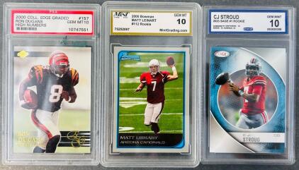 (3) Graded Sports Cards: C.J. Stroud, Matt Leinart, and Ron Dugans (All GEM Mint 10)
