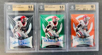 (3) Graded and Autographed DeAndre Baker Sports Cards