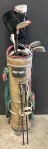 (1) Golf Bag With Various Golf Clubs Including Strata And Lady Edition