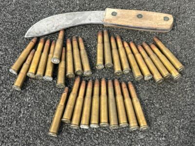 (30) Rnds Of 30-30 Ammo and 9" Knife