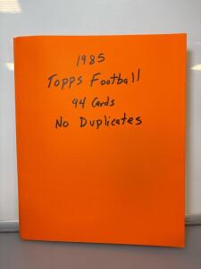 1985 Topps Football 94 Cards &ldquo;No Duplicates&rdquo;