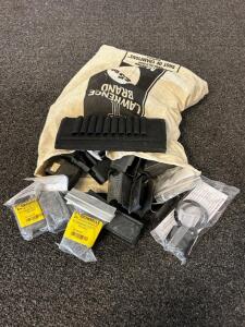 Bag Of Garand Clips, Gun Lock, and Uncle Mikes Sidekick Ammo Holder