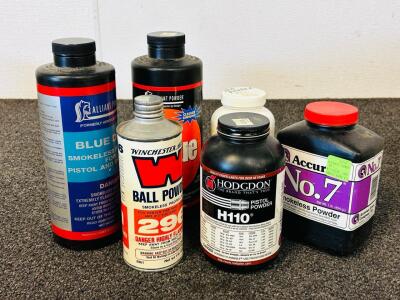 Partial Bottles Of Smokeless and Pistol Powder