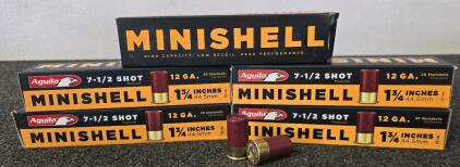 (5) Boxes Of Aguila Minishell 12ga Shotgun Shells