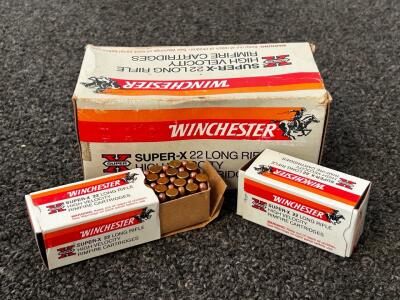 (500) Rnds Of Winchester Super-X 22 Long Rifle High Velocity Rimfire Cartridges