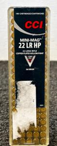 (100) Rnds Of CCI Mini Mag 22 LR HP 36 Gr.