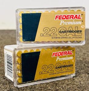 (100) Rnds Of Federal Premium.22 Win Mag 30 Gr.