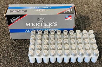 Box Of Herters Aluminum Case 9mm Luger 115 Gr.