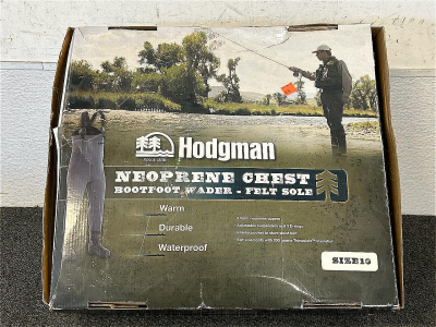 New Hodgman Neoprene Chest Bootfoot Waders- Felt Sole Size 10
