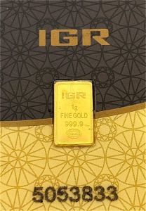 1Gram Fine Gold 999.9 Bar (IGR)