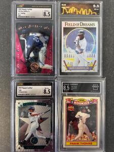 (4) Graded Sports Cards: Derek Jeter, Frank Thomas, And Ken Griffey Jr.