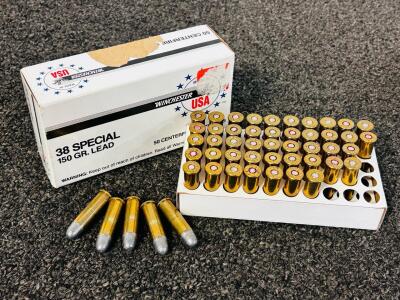 (50) Rnds Of Winchester 38 Special 150 Gr. Lead