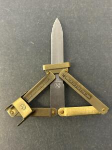 Brass Pantographic Paratrooper Knife