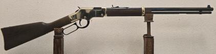 Henry Repeating Arms H004M Lever Action Rifle, .22 Magnum, Brass Receiver. Serial: GB140873M