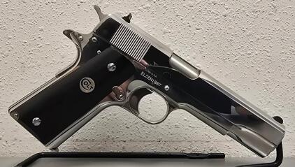 Colt Custom Semi-Auto Pistol, Stainless Finish, .45 ACP, Serial: ELCEN1887