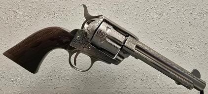 Cimarron Firearms 1873 SA Revolver, "Buffalo Bill" Engraved Edition, .45 Colt, Serial E118421