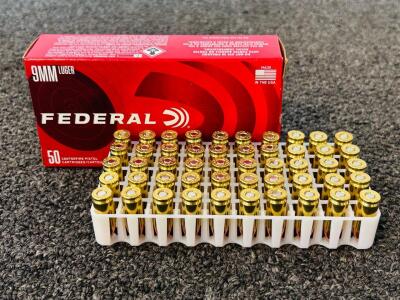 Box Of Federal 9mm 115 Gr.