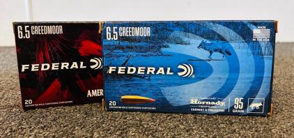 (2) Boxes Of Federal 6.5 Creedmoor Ammunition 95/ 120 Gr.