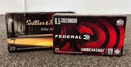 Unopened Box Of Federal 6.5 Creedmoor 120 Gr. And Partial Box Of Sellier and Bellot 6,5 Creedmoor 140 Gr