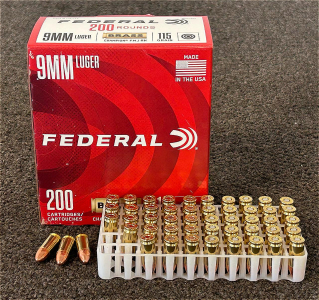 (200) Rnds Of Federal 9mm Luger 115 Gr.