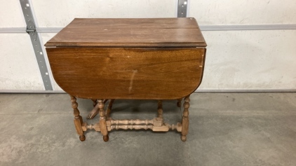 Vintage Wood Table W/Drop Sides
