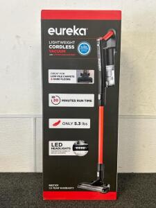 New In Box Eureka Lightweight Cordless Vacuum With Liithium-Ion Battery