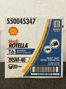 (3)- 1 Gallon Shell Rotella Heavy Duty Diesel Engine Oil (SAE 5W-40)