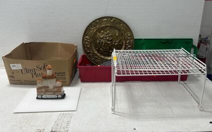 (1) The Broadmoor glass model (2) Storage shelves (1) Box of ties and more