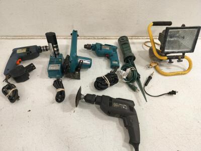 Drills, saws and light