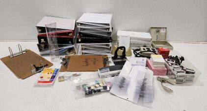 (20) Ring Binders (4) Paper Clip Boards (25) Staple Removers And Assorted Office Supplies