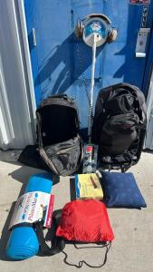 CoinMaster Metal Detector ,(2) Travel Backpacks, Yoga Mat , Sleeping Bag (Located In Tools)
