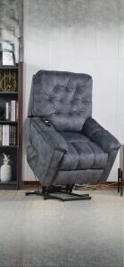 Blueish or Gray Electrical Recliner Needs To Be Wash ,(Please Inspect in Person)Located Live Room