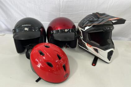 (1)Sigi Moto Helmet (2)Open Face Helmets (1)Kids Bicycle Helmet