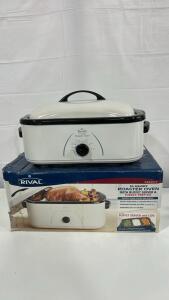 (1) Rival 16qt Roaster Oven With Buffet Server & Turkey Prep Kit
