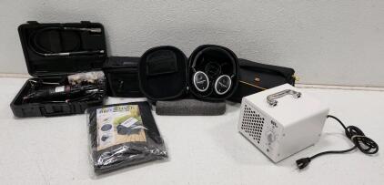 (1) Duo Multi-Position Memory Foam Tablet Stand (1) Audio-Technica QuietPoint ATH-ANC7b Active Noise-Cancelling Headphones (1) Rotary Tool Kit And More