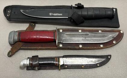 Smith & Wesson Fixed Blade Knife with Nylon Sheath, PAL RH-36 Knife, Western Boulder Knife