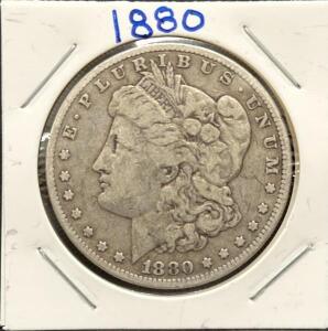 1880 Morgan Silver Dollar, United States Mint, 90% Silver, Reeded Edge