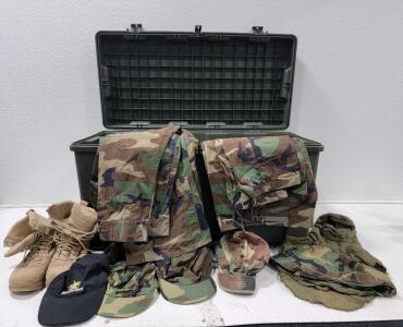 (1) Hardigg Military Case TL500i Hard Case Storage Box Foot Locker 32x15x18 Interior and Military Uniforms etc.<br/>