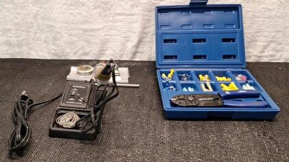 (1) Radio Shack Soldering Iron & (1) Electrical Connector Set W/ Pliers & Case