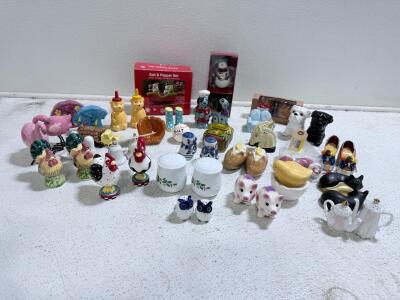 Large Assortment Of Salt & Pepper Shakers