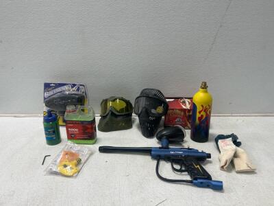 (1) VL Charger paint ball gun (2) Bottles of Plastic BBs (2) Paint ball Loaders (1) Box of Paint balls and more