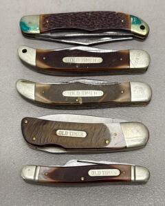 Old Timer Pocket Knife, 3 Blades, Delrin Handle, High Carbon Stainless Steel