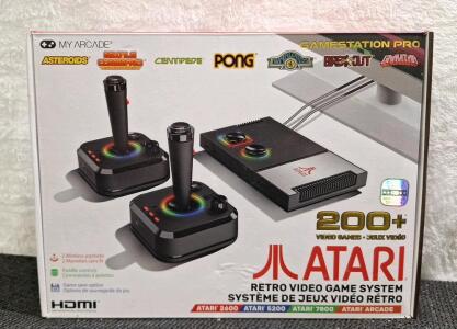 (1) My Arcade Atari Game Station Pro: Retro Video Game Console W/ 200+ Games, Wireless Joysticks, RGB LED Lights, Atari 2600/5200/7800/Atari Arcade<br/>