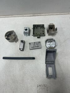 (1) Box of Outlet Covers and Electrical Boxes And more