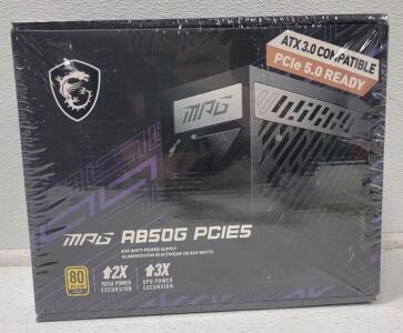 (1) MSI MPG A850G PCIE5 Power Supply