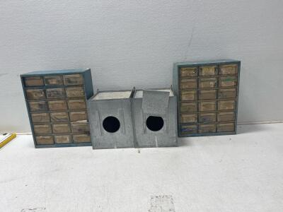 (2) 14&rdquo;x 17&rdquo; Tool Storage boxes (2) Metal Nesting Boxes