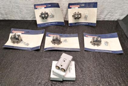 (5) Associated Equipment Power Scocket Inserts # 605947 & (3) SMH Battery Quick Connectors