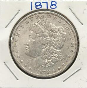 1878 Morgan Silver Dollar, United States Coin, Lady Liberty & Eagle Design