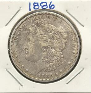 1886 Morgan Silver Dollar, One Dollar Coin, U.S. Mint